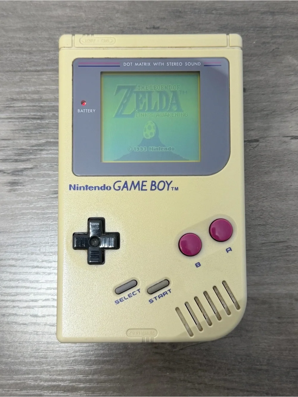 Original Nintendo GameBoy DMG-01 Handheld Console Tested Working ZELDA NOT INCL*